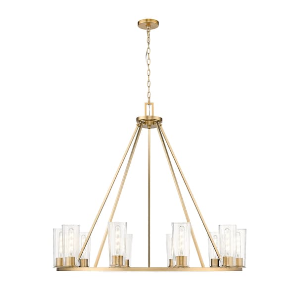 Z-Lite Titus 10 Light Chandelier, 46in. W x 28in. H, Modern Gold 826-10MGLD - main